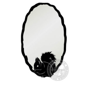 Овальное зеркало с рамой "Белочка"