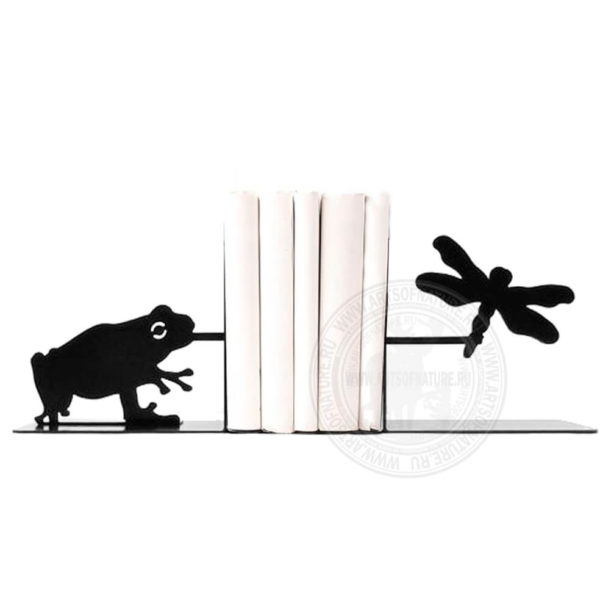 Подставка для книг Лягушка и стрекоза