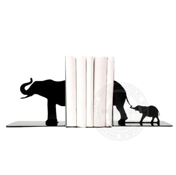 Подставка для книг Слон и слоненок