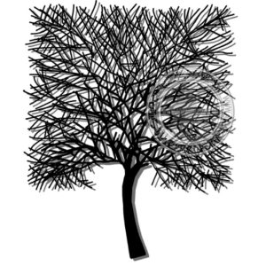 Настенное прямоугольное панно Дерево с квадратной кроной
