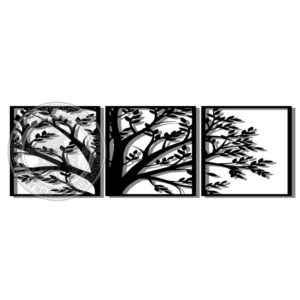 Настенный триптих Дерево 2 (квадратные рамки)