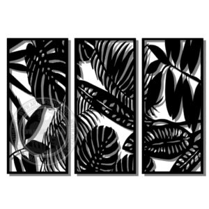 Настенный триптих Пальмовые листья 2