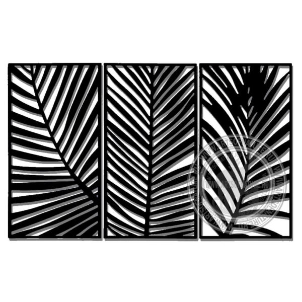 Настенный триптих Пальмовые листья