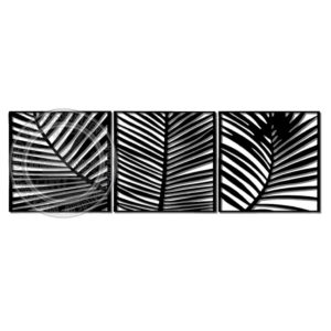 Настенный триптих Пальмовые листья (квадратные рамки)