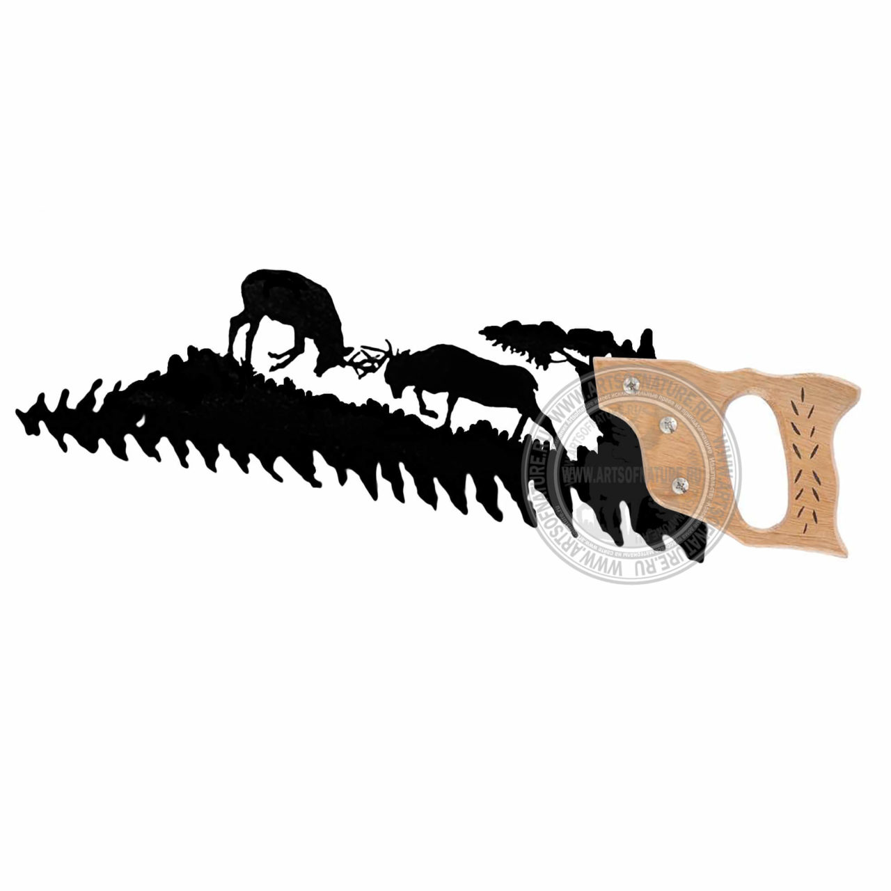 Пила декоративная "Два оленя" - Artsofnature Decor & Style