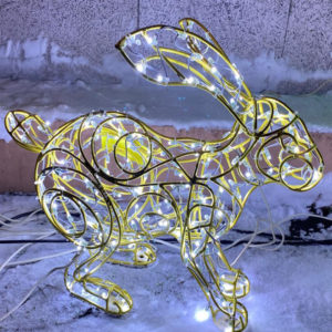 скульптура световая заяц
