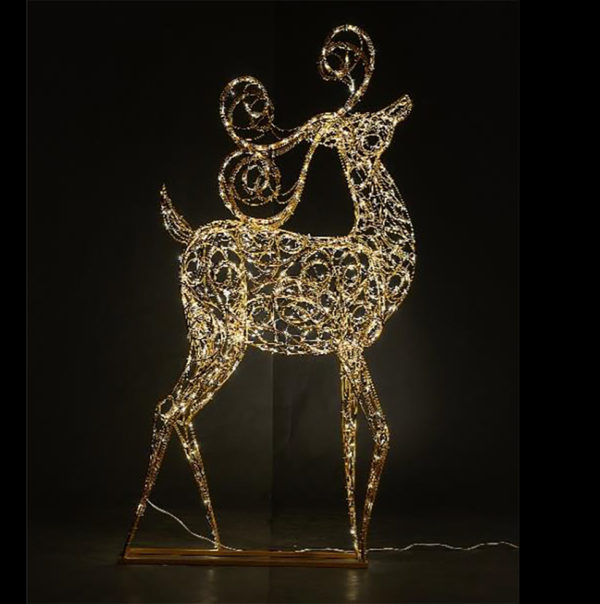 Световая скульптура «Олень с витыми рогами»