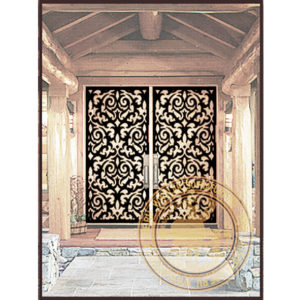 Накладка на двустворчатые двери с орнаментом (4)