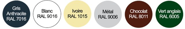 Цветовая гамма решеток для кондиционеров по таблице Ral(1)