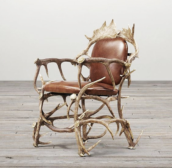 Кресло с рогами оленя